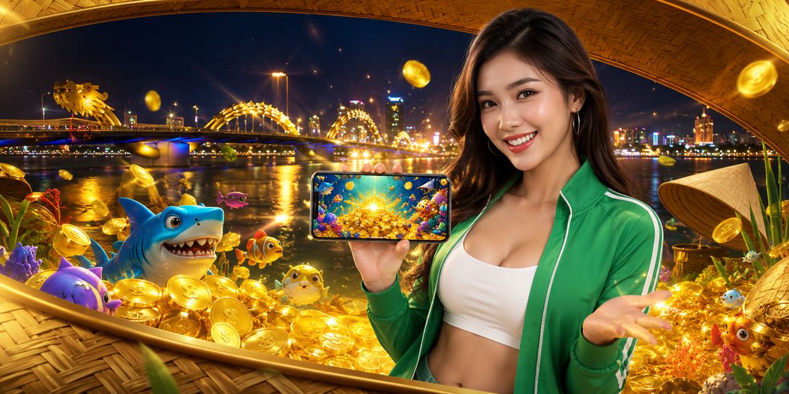 Người dùng tại Đà Nẵng truy cập casino trên di động bên cạnh biểu tượng nón lá truyền thống